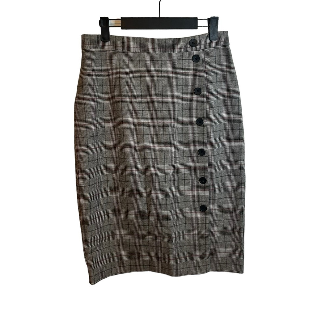 H&M HOUNDSTOOTH ACADEMIA PENCIL SKIRT